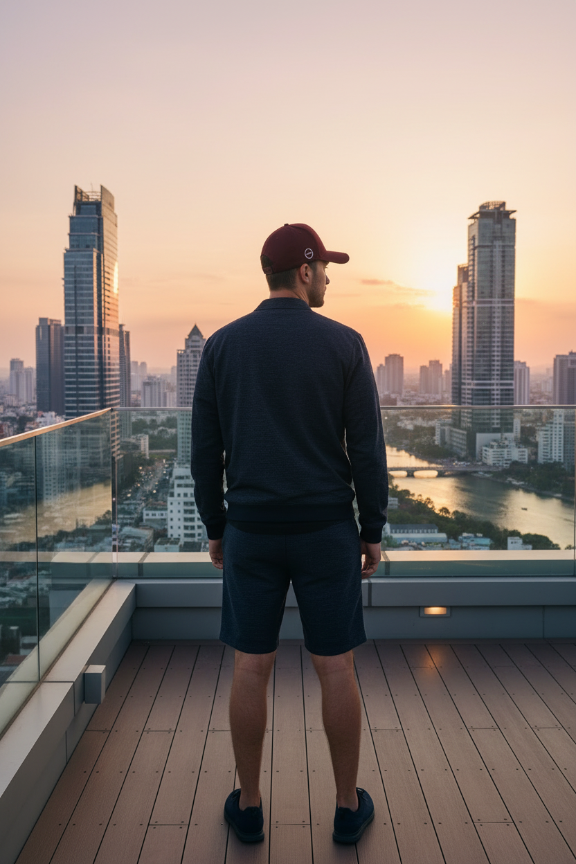 MANUVERO Essential Cap – Seitenansicht Streetwear