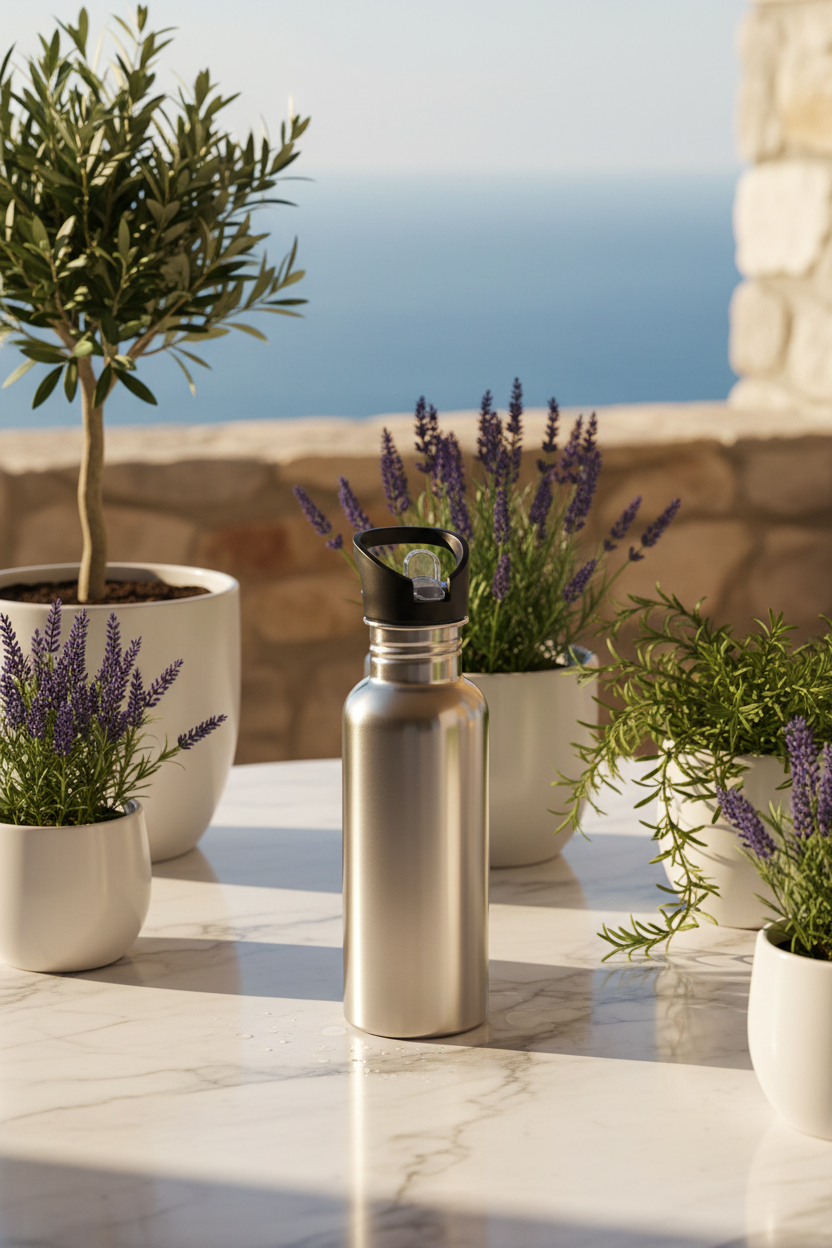MANUVERO Flow Trinkflasche 600ml – Detailansicht Deckel