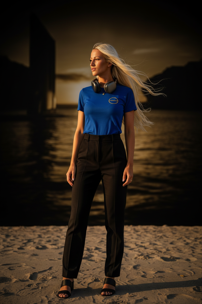 MANUVERO Premium T-Shirt Special Edition – Blau Editorial
