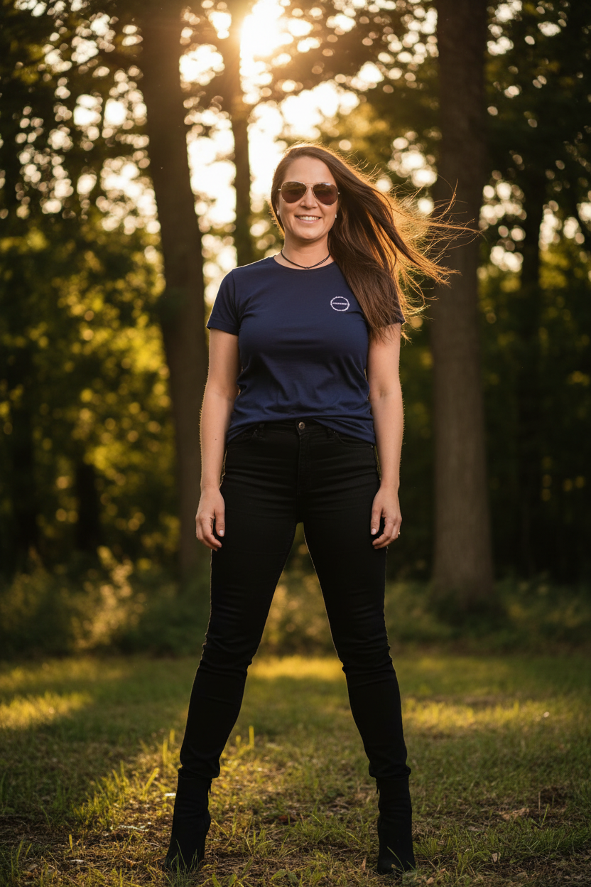MANUVERO Premium T-Shirt – Dunkelblau 
