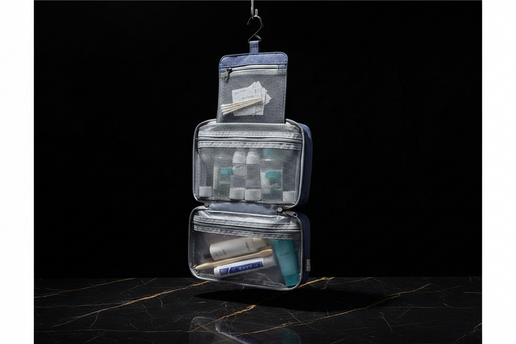 MANUVERO Travel Organizer Bag – Innenansicht Fächer